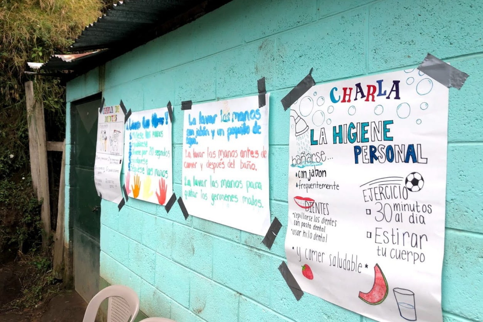 Public outreach signs in Guatemala.